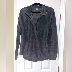 NWOT Old Navy Active grey quarter zip fleece sweatshirt, size Womens XL